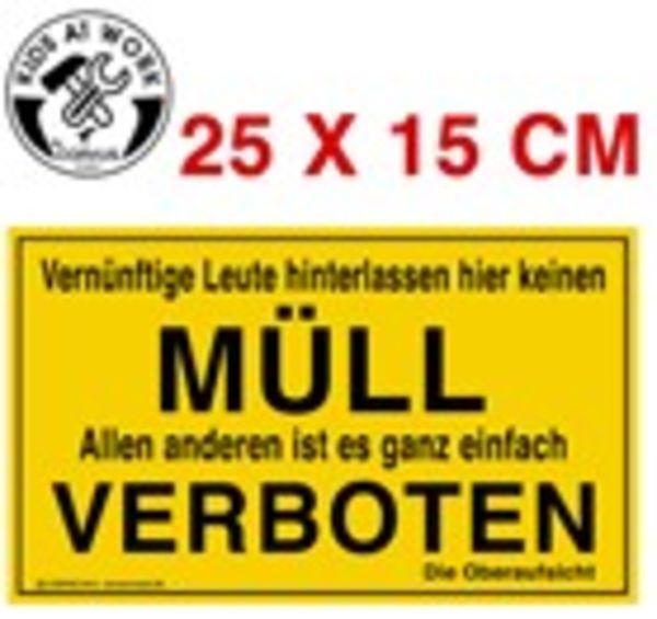 Müll-Schild