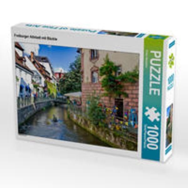 CALVENDO Puzzle Freiburger Altstadt mit Bächle 1000 Teile Lege-Größe 64 x 48 cm Foto-Puzzle Bild von Prime Selection