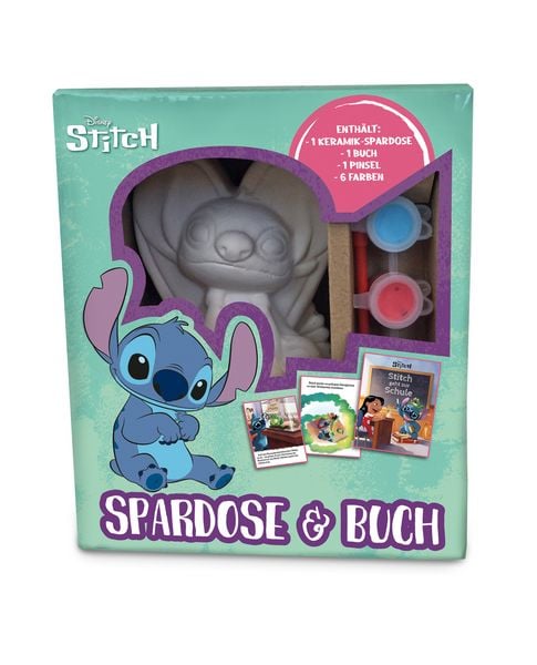 Disney Stitch: Spardose & Buch