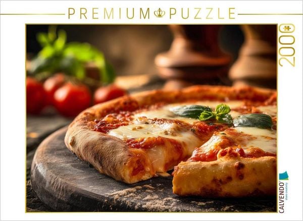CALVENDO Puzzle Pizza Margherita, Holzofen Genuss aus Italien | 2000 Teile Lege-Größe 90x67cm Foto-Puzzle für glückliche Stunden