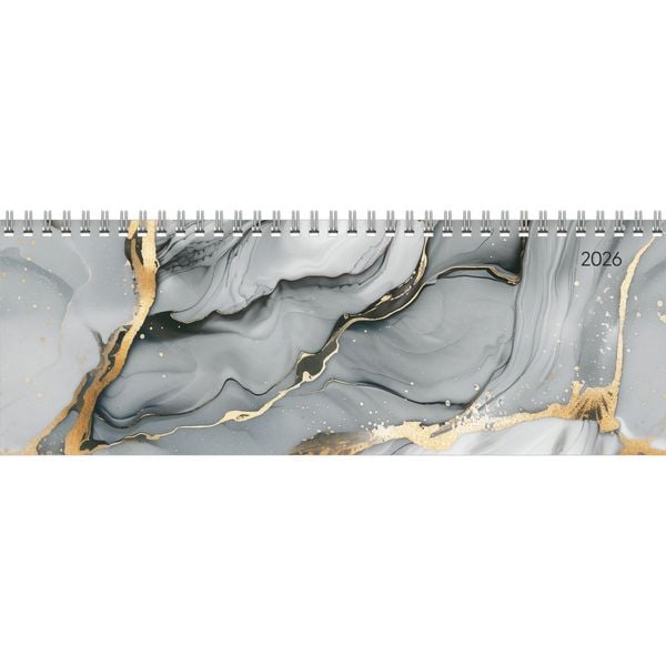 Tisch-Querkalender Style Marmor '26 Büro-Planer 29,7x10,5