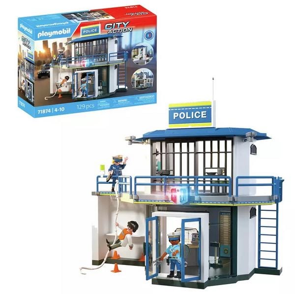 PLAYMOBIL 71874 Polizeiwache mit Fahndungsraum