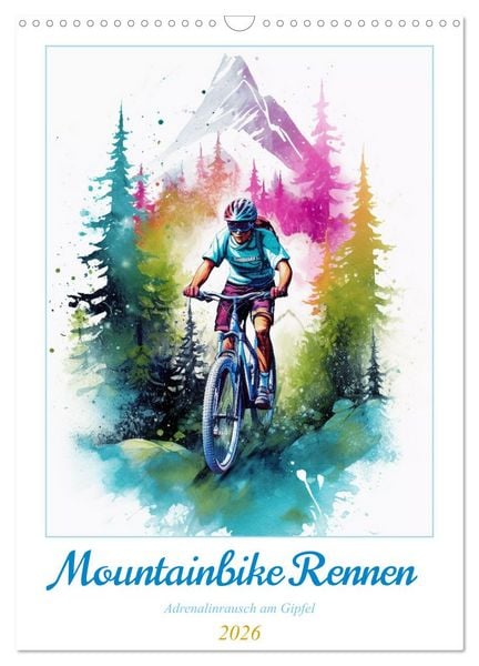 Mountainbike Rennen (Wandkalender 2026 DIN A3 hoch), CALVENDO Monatskalender