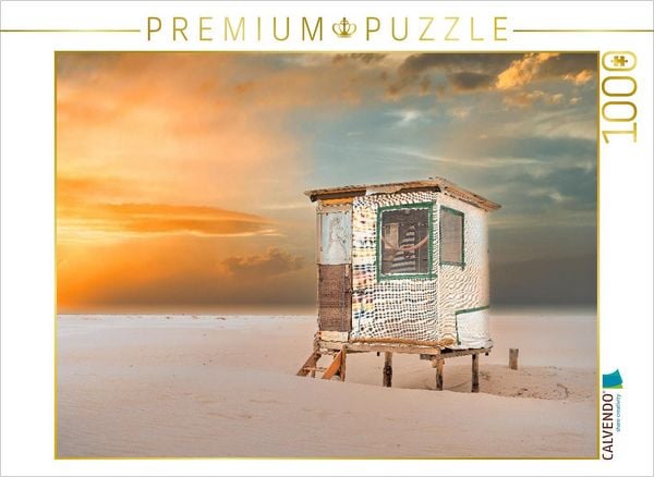 CALVENDO Puzzle Fernglas mit Blick aufs Meer | 1000 Teile Lege-Größe 64x48cm Foto-Puzzle für glückliche Stunden