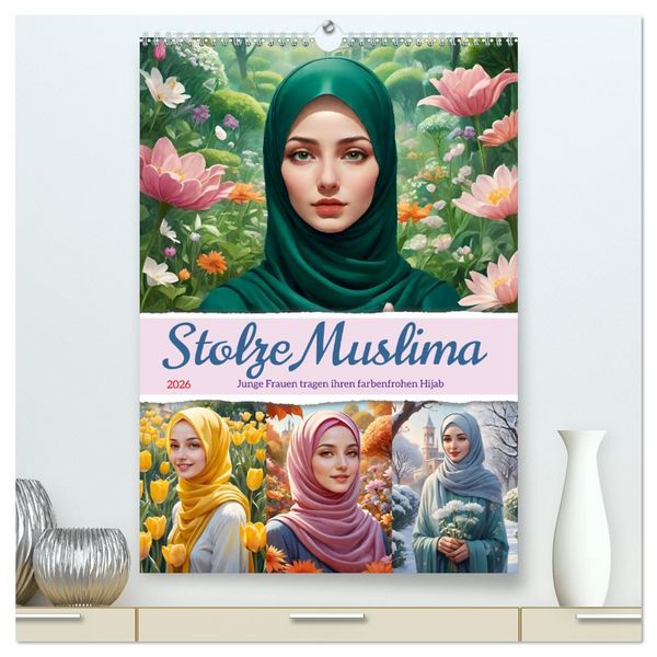 Stolze Muslima (hochwertiger Premium Wandkalender 2026 DIN A2 hoch), Kunstdruck in Hochglanz