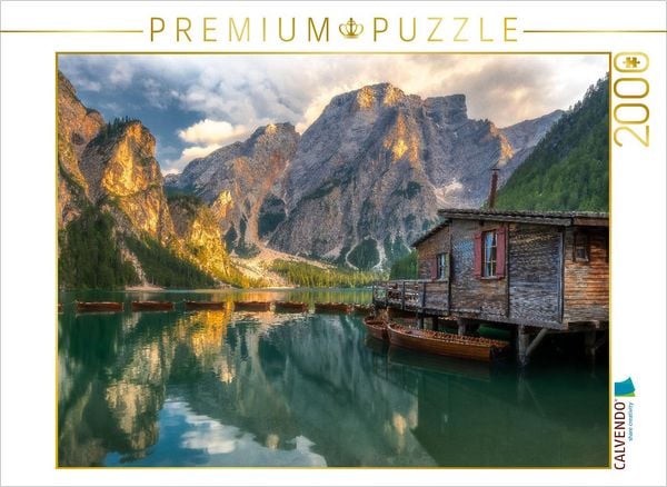 CALVENDO Puzzle Pragser Wildsee in Italien | 2000 Teile Lege-Größe 90x67cm Foto-Puzzle für glückliche Stunden