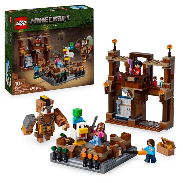 LEGO Minecraft 21272 Waldanwesen mit Boxring, Gamer Geschenk, Spielzeug