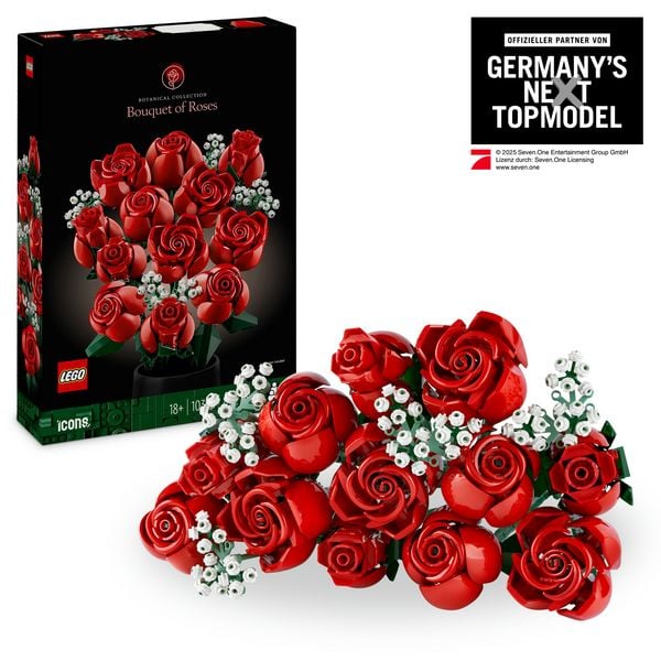 LEGO Botanicals 10328 Rosenstrauß, Geschenkidee für Frauen und Männer
