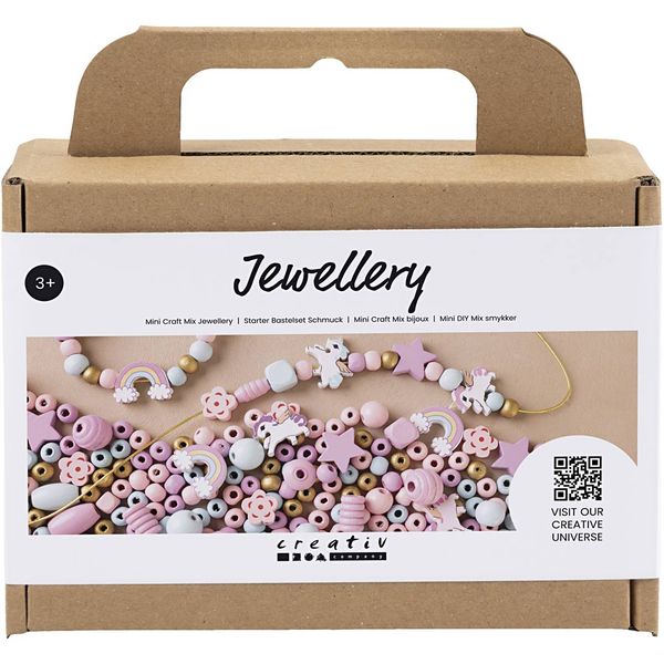 Creativ Company DIY Sets Beads Mini Kreativ Mix Schmuck, Pastellfarben, Kreativ Box