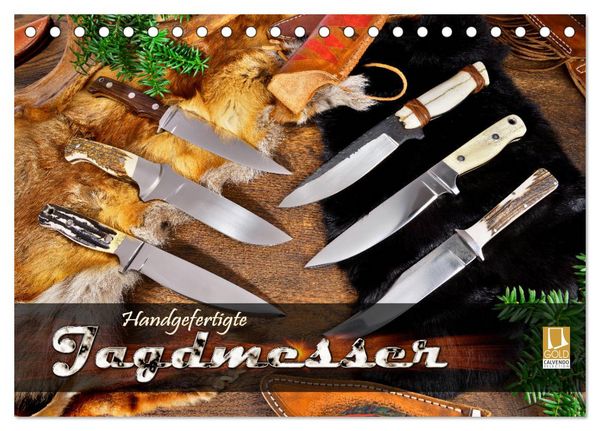 Handgefertigte Jagdmesser (Tischkalender 2026 DIN A5 quer), CALVENDO Monatskalender