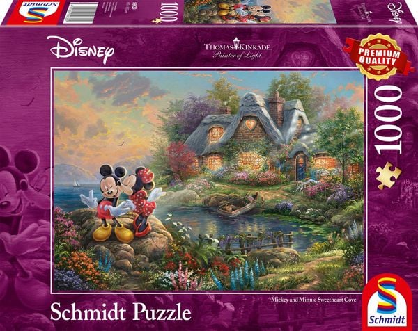 Puzzle Schmidt Spiele 59639 Thomas Kinkade Disney Sweethearts Mickey & Minnie 1000 Teile