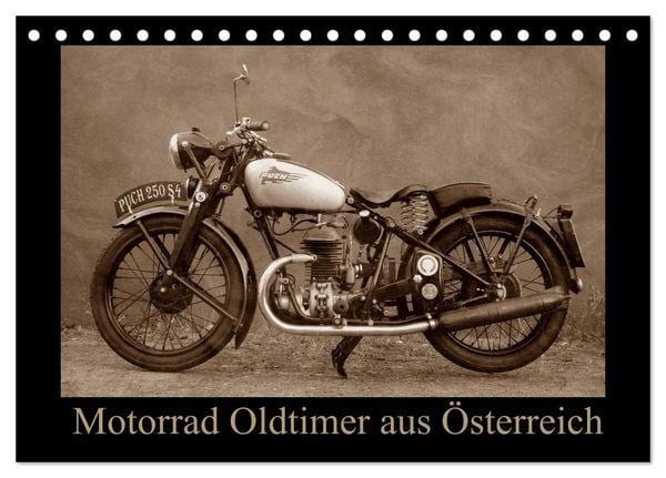 Motorrad Oldtimer aus Österreich (Tischkalender 2026 DIN A5 quer), CALVENDO Monatskalender
