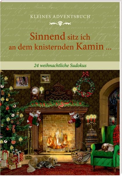 Adventskalenderbuch mit Türchen – Sinnend sitz ich an dem knisternden Kamin ...