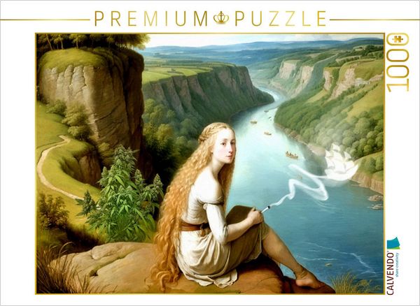 CALVENDO Puzzle Chillen mit Aussicht (Loreley) | 1000 Teile Lege-Größe 64x48cm Foto-Puzzle für glückliche Stunden