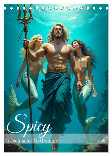 Spicy - Griechische Mythologie (Tischkalender 2026 DIN A5 hoch), CALVENDO Monatskalender