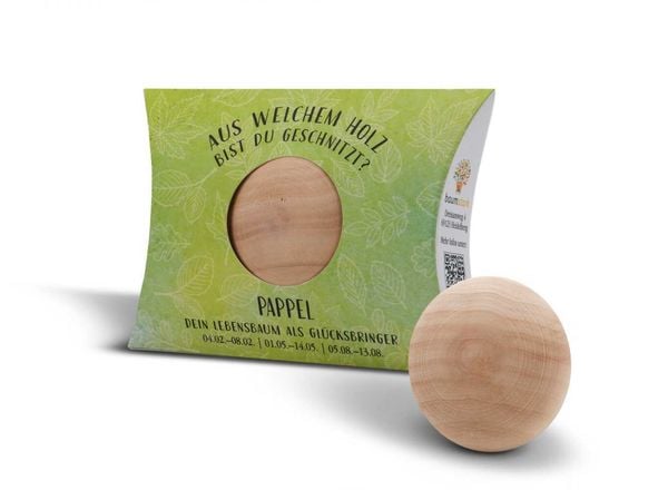 Handschmeichler Pappel 45mm mit Baumhoroskop