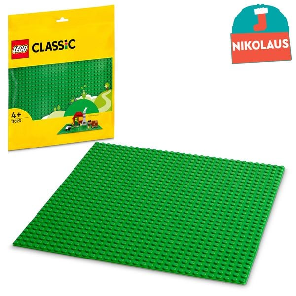 LEGO Classic 11023 Grüne Bauplatte, Grundplatte für LEGO Sets, 32x32