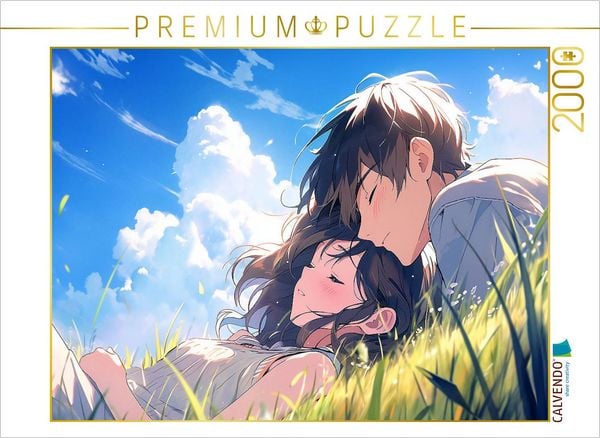 CALVENDO Puzzle Lass uns zusammen träumen - Pärchen im Manga Style | 2000 Teile Lege-Größe 90x67cm Foto-Puzzle für glückliche Stunden