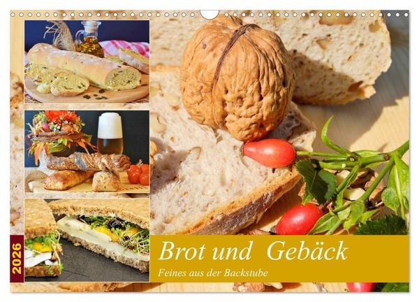 Brot und Gebäck. Feines aus der Backstube (Wandkalender 2026 DIN A3 quer), CALVENDO Monatskalender