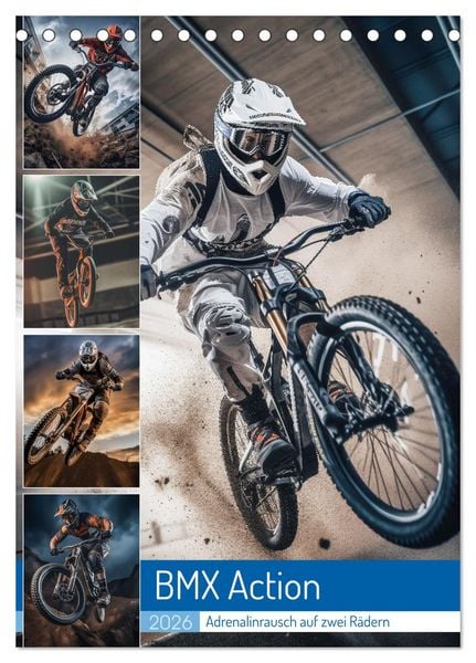BMX Action (Tischkalender 2026 DIN A5 hoch), CALVENDO Monatskalender