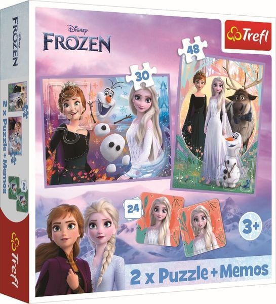 2 in 1 Puzzles + Memo Disney Frozen 2
