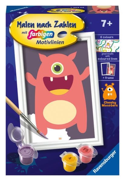 CreArt, Malen nach Zahlen Kinder - Rotes Monster