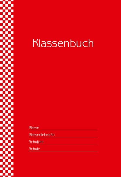 'Klassenbuch ''Standard'', Umschlagfarbe: rot'