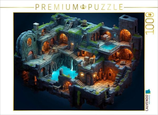 CALVENDO Puzzle Antikes Bad - Gamer Nostalgie | 1000 Teile Lege-Größe 64x48cm Foto-Puzzle für glückliche Stunden