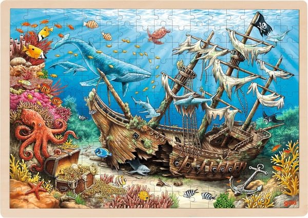 Einlegepuzzle Versunkenes Schiff, Santa Elena