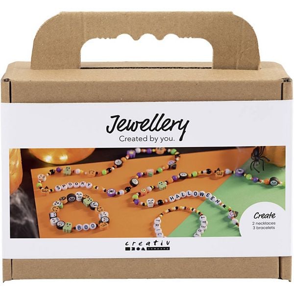 Creativ Company Mini Kreativ Set Schmuck, Halsketten , und Armbänder, Halloween Farben