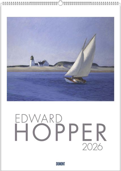 DUMONT Edward Hopper 2026 – Kunst-Poster-Kalender 50 x 70 cm, Wandkalender mit Meisterwerken des amerikanischen Realismus für Kunstliebhaber