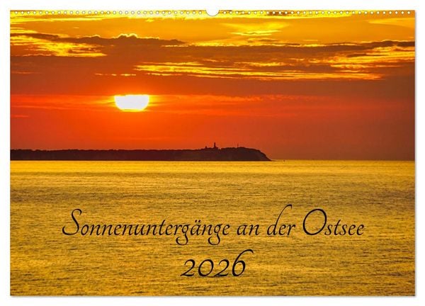 Sonnenuntergänge an der Ostsee (Wandkalender 2026 DIN A2 quer), CALVENDO Monatskalender
