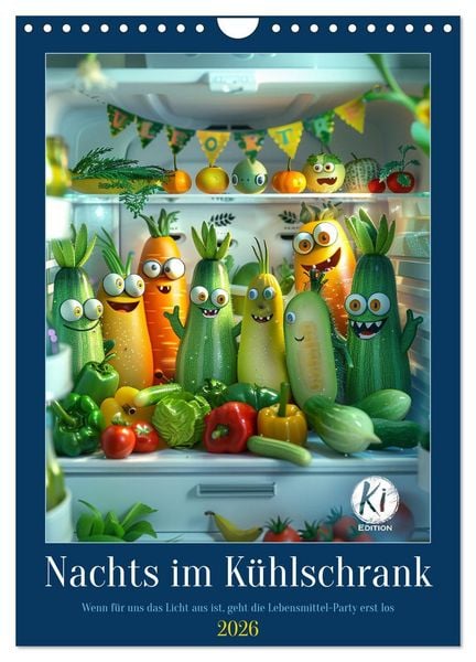 Nachts im Kühlschrank (Wandkalender 2026 DIN A4 hoch), CALVENDO Monatskalender