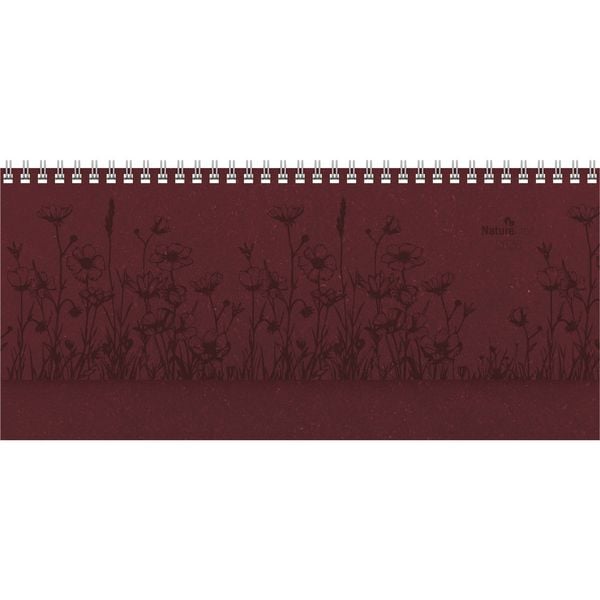 Tisch-Querkalender Nature Line Flower 2026 - Tisch-Kalender - Büro-Kalender quer 29,7x13,5 cm - 1 Woche 2 Seiten - Umwelt-Kalender - mit Hardcover