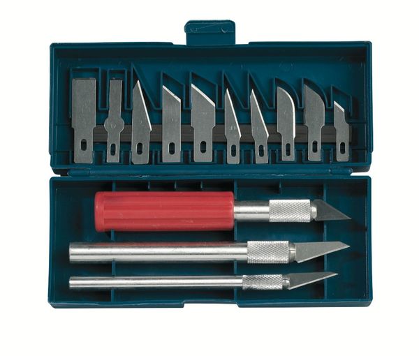 PEBARO 17-1S - Designer-Messer-Set, 3 Griffe und 13 Klingen