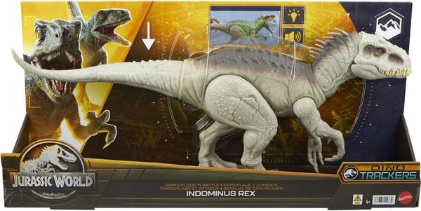Jurassic World Tarnen und kämpfen Indominus Rex Actionfigur-Spielzeug mit Lichtern, Soundeffekten und Bewegungsmechanismus