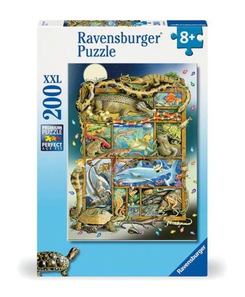 Kinderpuzzle 200 XXL Teile - Reptilien im Regal