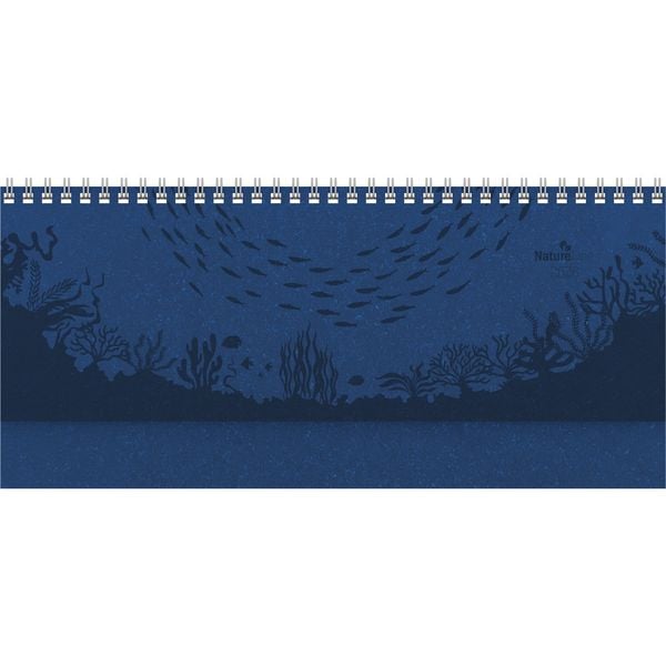 Tisch-Querkalender Nature Line Ocean 2026 - Tisch-Kalender - Büro-Kalender quer 29,7x13,5 cm - 1 Woche 2 Seiten - Umwelt-Kalender - mit Hardcover