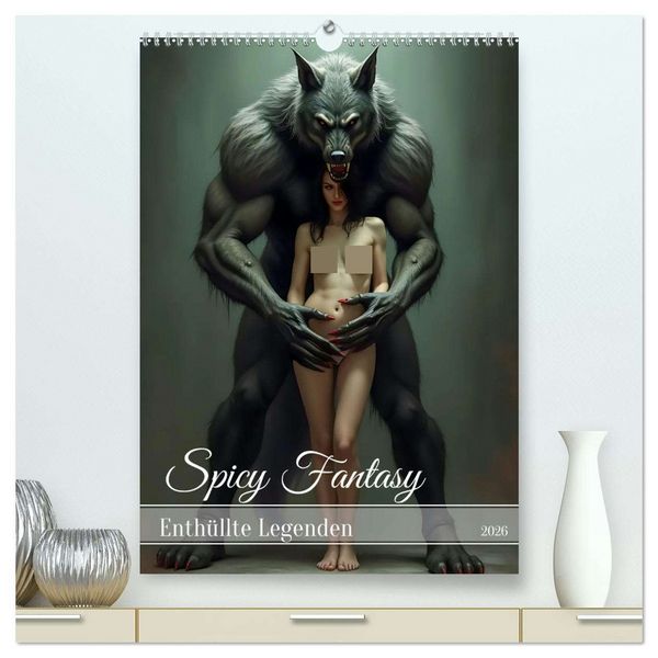 Spicy Fantasy - Enthüllte Legenden (hochwertiger Premium Wandkalender 2026 DIN A2 hoch), Kunstdruck in Hochglanz