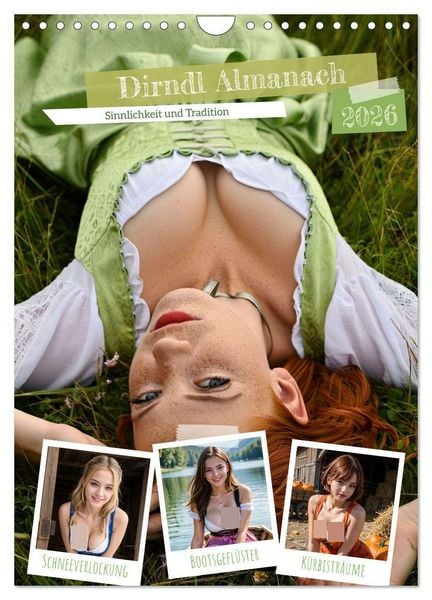Dirndl Almanach (Wandkalender 2026 DIN A4 hoch), CALVENDO Monatskalender