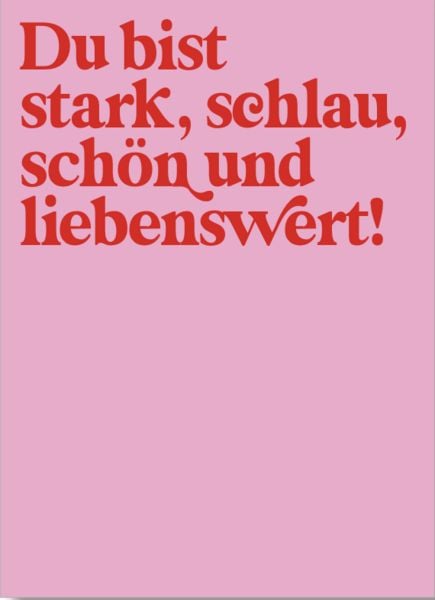 Poster Liebenswert Pink 30x40