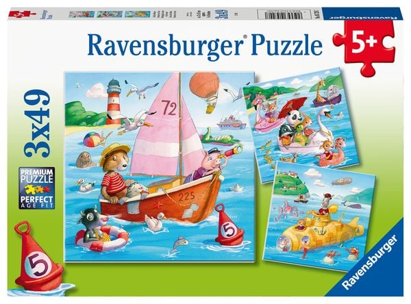 Kinderpuzzle 3x49 Teile - Auf dem Wasser