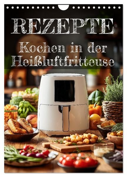 REZEPTE - Kochen in der Heißluftfritteuse (Wandkalender 2026 DIN A4 hoch), CALVENDO Monatskalender