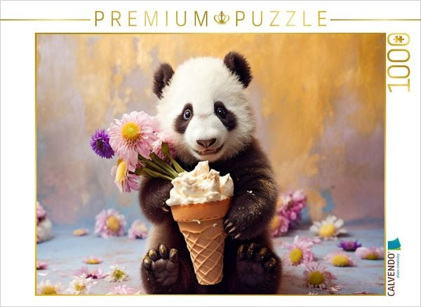 CALVENDO Puzzle Ein Motiv aus dem Kalender Die Abenteuer des kleinen Panda | 1000 Teile Lege-Größe 64x48cm Foto-Puzzle für glückliche Stunden
