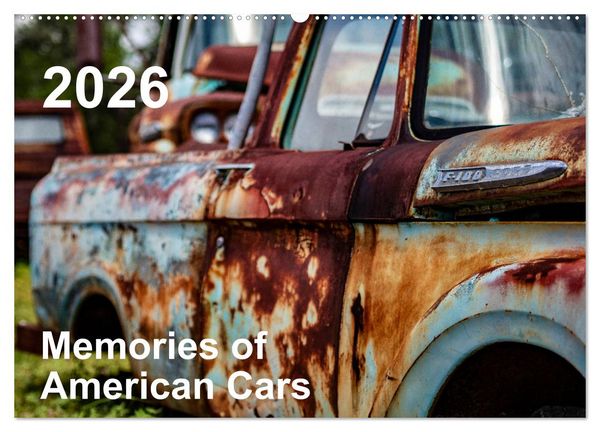 Memories of American Cars (Wandkalender 2026 DIN A2 quer), CALVENDO Monatskalender