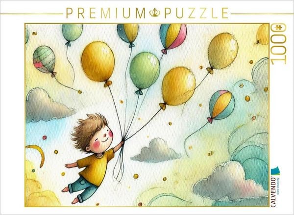 'CALVENDO Puzzle Ein Jahr mit deinem inneren Kind - HD-Leinwand & Puzzle ''Leichtigkeit'' | 1000 Teile Lege-Größe 64x48cm Foto-Puzzle für glückliche Stunden'