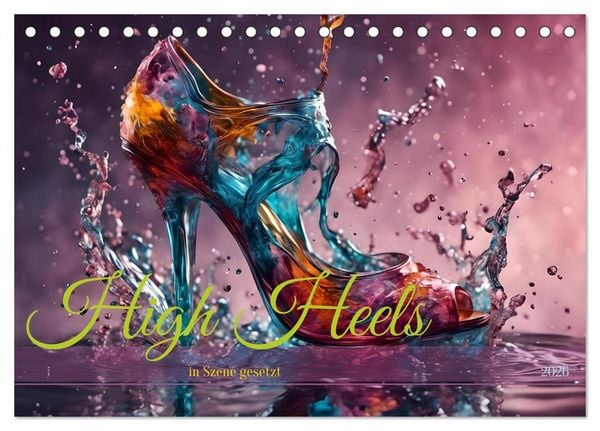 High Heels in Szene gesetzt (Tischkalender 2026 DIN A5 quer), CALVENDO Monatskalender