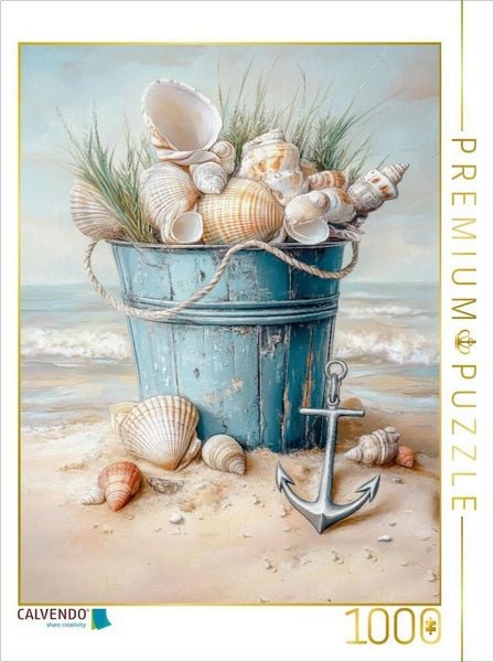 CALVENDO Puzzle Strand-Stillleben | 1000 Teile Lege-Größe 64x48cm Foto-Puzzle für glückliche Stunden