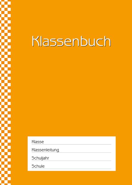 'Klassenbuch ''Standard'', Umschlagfarbe: orange'