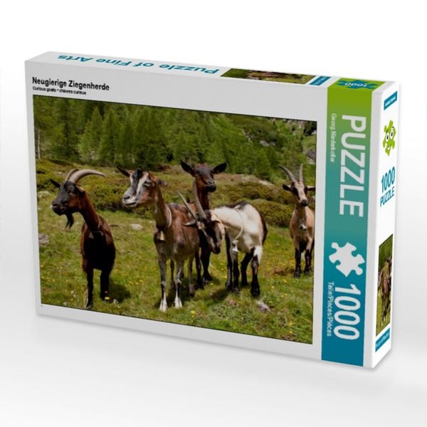 Neugierige Ziegenherde (Puzzle)